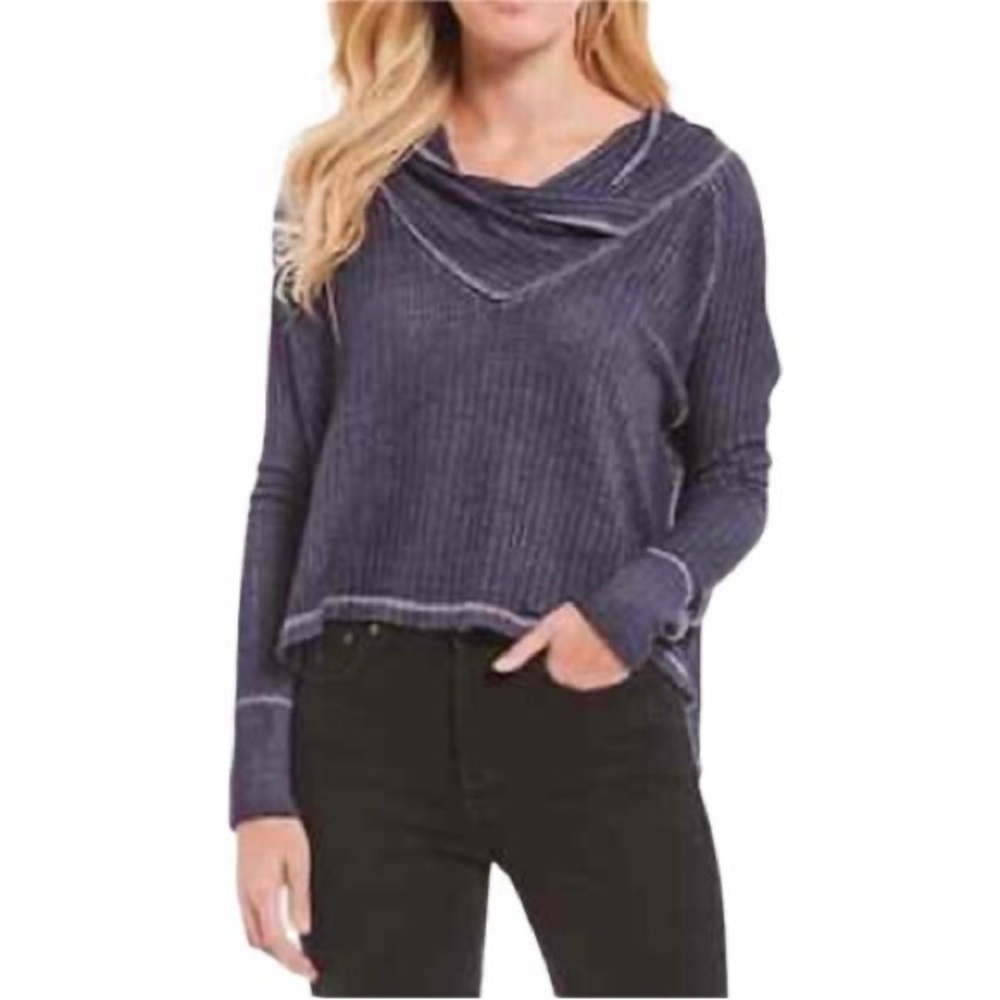 Free people cowl waffle top small
